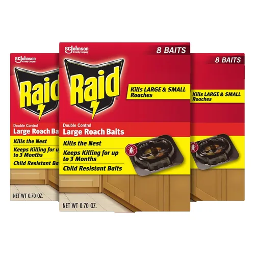 Miniatura 11 de Raid Cebos grandes de doble control para cucarachas para control de cucarachas en interiores, estaciones de cebo resistentes a los niños, 8