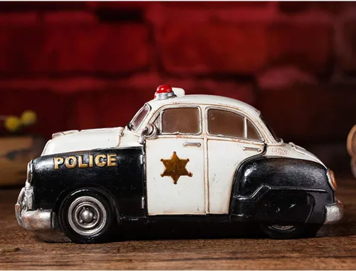 Miniatura 4 de Colias Wing Decoración para el hogar Retro Policía Coche Moneda Banco Ahorro de Dinero Alcancía