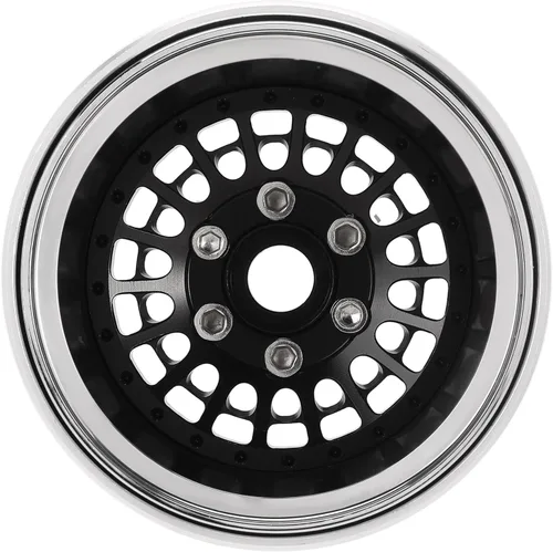 Miniatura 4 de INJORA Turbine 1.9" Beadlock Llanta de rueda Offset -0.394 in Rueda de aluminio para SCX10 Pro TRX4 VS4-10 Gen8 1/10 RC Crawler Car (negro)