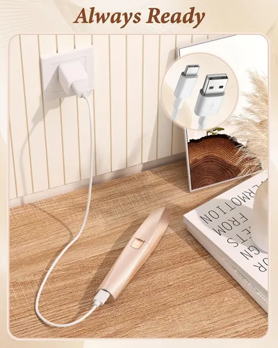 Miniatura 5 de Depiladora y Recortador de Cejas para Mujeres: Afeitadora Facial Recargable 2 en 1 y Navaja para Cejas - Dispositivo Eléctrico Indoloro para Depilar