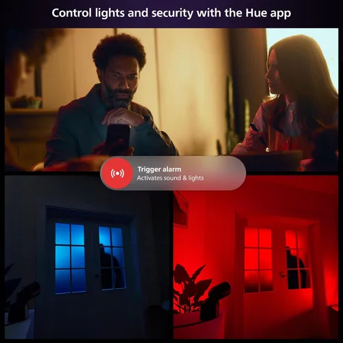 Miniatura 5 de Philips Hue Cámara de escritorio segura, resolución de video de 1080P, notificaciones, audio bidireccional, integración perfecta, soporte de Negro