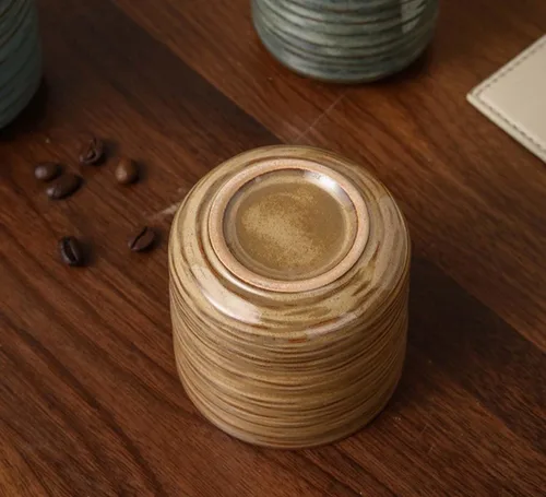 Miniatura 3 de Tazas de té japonesas de cerámica retro, tazas de café y tazas de agua, adecuadas para restaurantes, hogares y oficinas, azul.