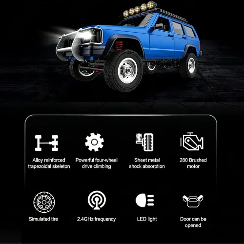 Miniatura 3 de GoolRC RC Rock Crawler, coche de control remoto a escala 1:12, camión RC todoterreno 4WD de 2.4Ghz, vehículo de escalada en todo terreno, regalos