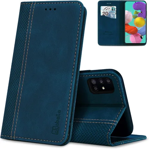 Miniatura 51 de AKABEILA Para Samsung A5 2017 Cartera Funda de Tarjeta de Crédito Titular Cierre Magnético Kickstand PU Cuero A Prueba de Golpes Flip Folio Libro