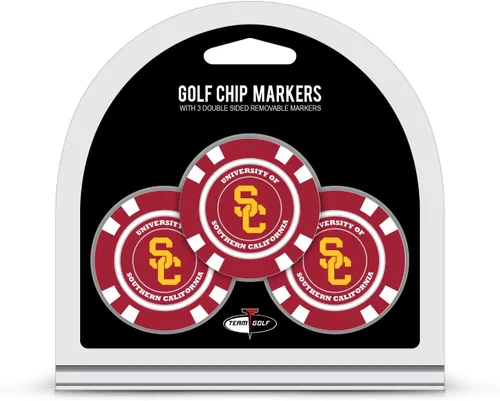 Miniatura 19 de Team Golf NCAA - Marcadores para pelotas de golf tamaño de ficha de póquer con marcadores de doble cara esmaltados más pequeños