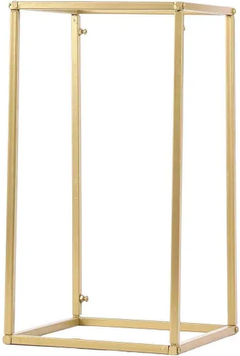 Miniatura 7 de Efavormart - Paquete de 2 soportes de metal para flores de boda de 16 pulgadas, soporte geométrico para centro de mesa Dorado