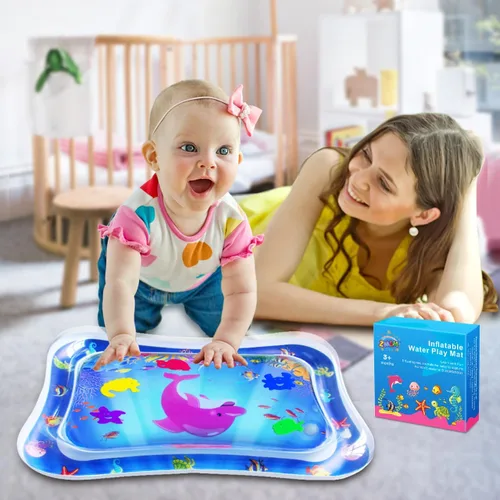 Miniatura 5 de ZMLM Alfombrilla Acuática para Tiempo de Barriga de Bebé: Juguetes para Bebés, Regalos para Recién Nacidos, Inflable, Alfombrilla de Juego Sensorial