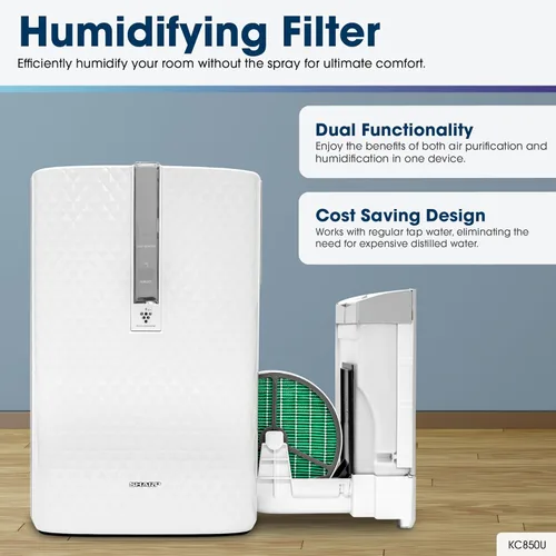Miniatura 10 de Sharp KC-850U, purificador de aire Plasmacluster con función humidificadora