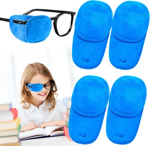 Miniatura 10 de 4 parches de ojos para gafas, parche médico para el tratamiento de ojos perezosos, ambliopía, estrabismo, mejora la visión, parche reutilizable Negro