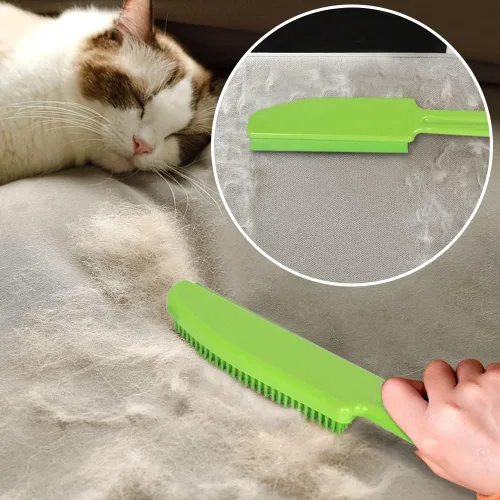 Miniatura 3 de Juego de escoba de goma y cepillo de depilación de mascotas para alfombra, escoba removedor de piel con escoba para suelo de madera, cepillo