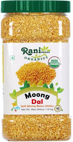 Miniatura 29 de Rani Moong Dal (granos de mung sin piel) Lentejas indias de 128 onzas (8 libras), 8.0 lbs x paquete de 5 (total 40 libras) a granel, totalmente