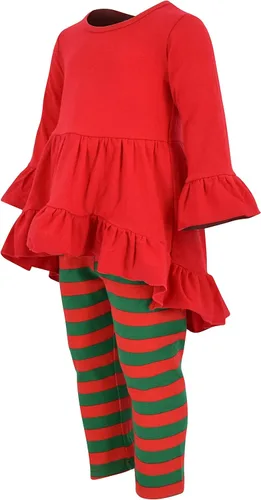 Miniatura 2 de Unique Baby Girls Christmas Ruffle Winter Outfit