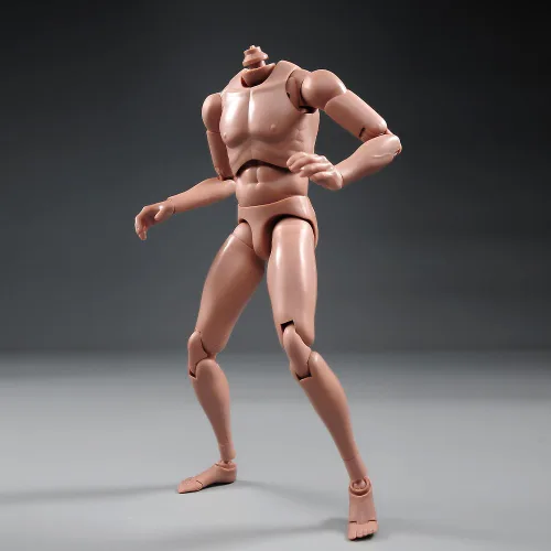Miniatura 3 de 1:6 escala cuerpo masculino desnudo, modelo muscular de cuerpo europeo/asiático, figura de acción de hombre para muñeca de 12 pulgadas sin escultura