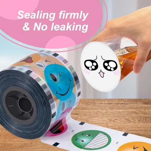Miniatura 3 de Película de sellado de tazas Película de sellado de tazas de té Película selladora de tazas Boba 3.543-4.134 in 3000 tazas para vasos de plástico