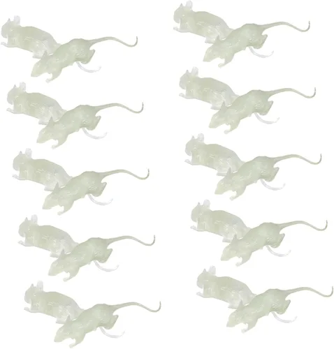 20 figuras realistas de ratas falsas para decoración de fiestas y trucos de los inocentes de abril, 20 piezas