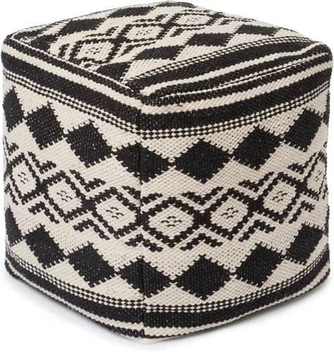 Miniatura 15 de REDEARTH · Puf acolchado otomano con relleno, textura de almacenamiento, cubo de bolsa de frijoles, reposapiés para sala de estar, dormitorio