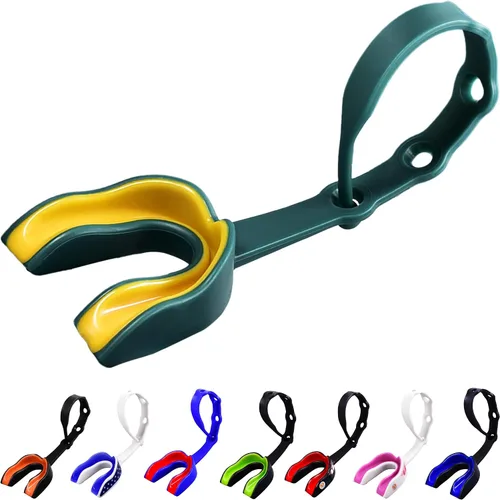 Miniatura 21 de Oral Mart - Protector bucal deportivo con correa para fútbol, lacrosse, hockey sobre hielo, taekwondo