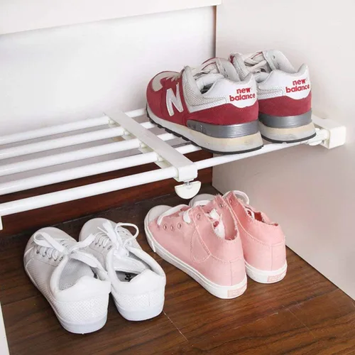 Miniatura 2 de Organizador de estante ajustable, estante extensible y barra de armario sin taladrar para armario, estantería de cocina (10.3 a 14.9 pulgadas)