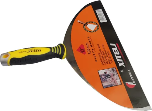 Miniatura 2 de Rascador de masilla grande de acero inoxidable de 12 pulgadas con mango ergonómico de plástico para pegar pintura, pared, piso, azulejos
