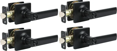 Miniatura 6 de Cerraduras de manija de puerta de entrada con llaves, manija de puerta de bloqueo cuadrada para oficina, dormitorio, apto para puertas laterales