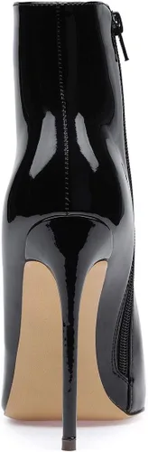 Miniatura 4 de Castamere Botines de tacón alto para mujer, puntera puntiaguda, sin cordones, con cremallera, tacones de 4.7 in