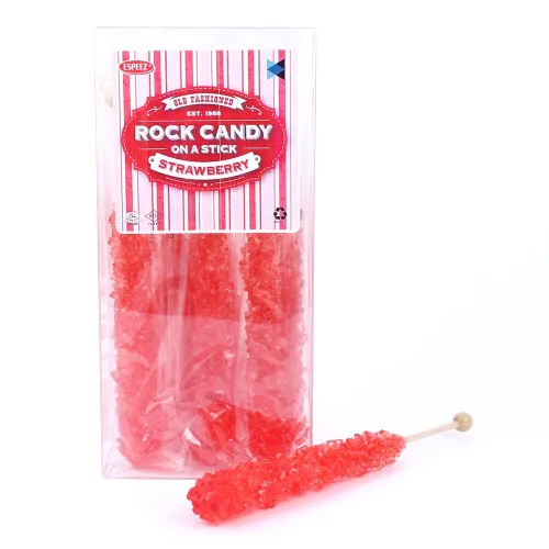 Miniatura 69 de Palitos de caramelo de roca extragrandes: 12 paletas de cereza rosa – envueltas individualmente – Palitos de caramelo de roca de cristal
