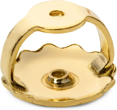 Miniatura 11 de Everyday Elegance Pendientes sólidos de oro blanco de 14 quilates con dos piezas de repuesto para parte trasera de arete Tornillo roscado para par