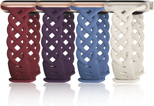Correas delgadas de silicona compatibles con Apple Watch Band de 1.58 pulgadas, 1.50 pulgadas, 1.60 pulgadas, 1.77 pulgadas, 1.70 pulgadas, 1.73