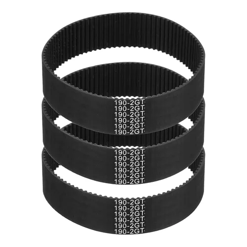 Miniatura 61 de MECCANIXITY 3.780 in GT-2 correa dentada, 5pcs 0.354 in ancho 0.079 in paso impresión 3D GT-2 correa dentada caucho de bucle cerrado, negro