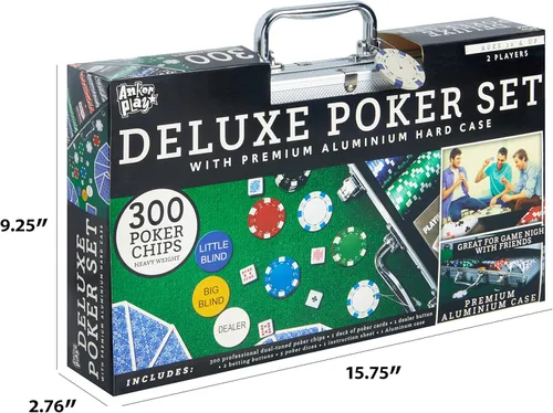 Miniatura 2 de 200291/DOM Texas Hold em Poker Case y 300 Chip Pro Champ Set, estándar, múltiple