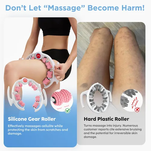Miniatura 4 de Herramienta de masaje para celulitis, masajeador de drenaje linfático, rodillo muscular, masaje de fascia profunda, eliminación de piel con 14