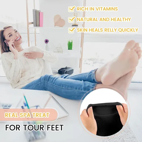 Miniatura 7 de JaGely 6 pares de calcetines hidratantes, calcetines de gel suave para pies secos y agrietados, pieles forradas de gel para el cuidado de los pies