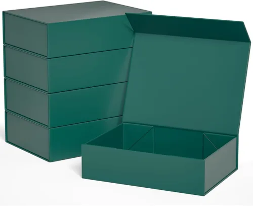 Miniatura 18 de ROSTELACK Cajas de regalo de 11.9" x 8.5" x 3.3" con tapa de cierre magnético caja para regalos, caja de regalo de dama de honor, bonita caja, cajas