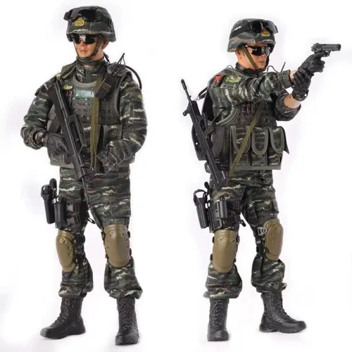 Figura de Acción de Soldado 1/6, Conjunto de Modelos Realistas de Soldados del Ejército y Policía Militar con Accesorios, Colección de Juguetes