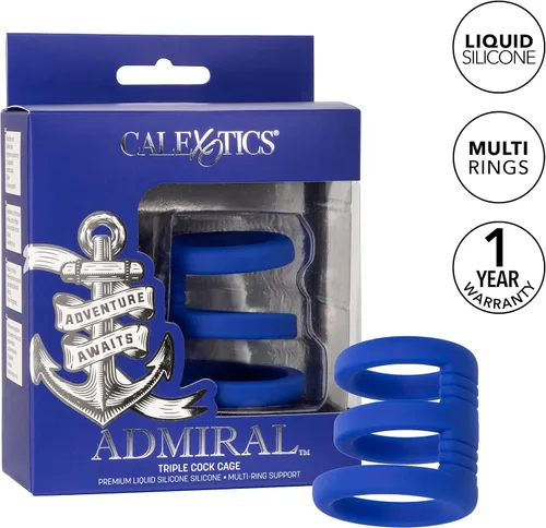 Miniatura 3 de CalExotics Admiral Triple Cock Jaula, Azul (SE-6010-20-3)