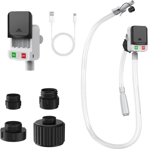Bomba automática de transferencia de combustible, 3.2 galones por minuto, incluye manguera de transferencia de combustible de 51 pulgadas y 4
