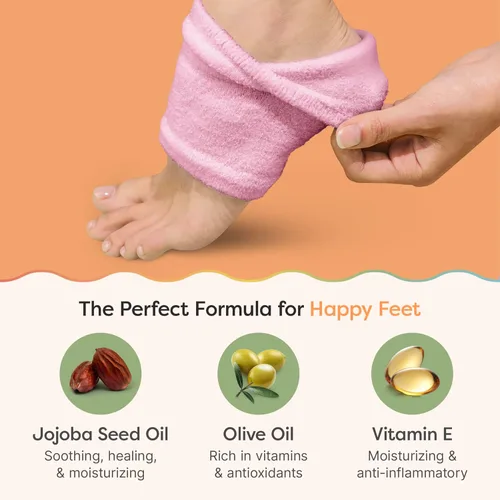 Miniatura 4 de ZenToes - Calcetines de talón hidratante, 2 pares de calcetines de spa con forro de gel para curar y tratar talones secos y agrietados mientras Azul