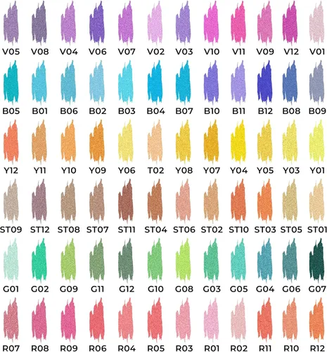 Miniatura 4 de Bolígrafos de gel retráctiles con purpurina, 72 colores de gran capacidad, bolígrafos de tinta de gel metálica multicolor con purpurina de 0.039 in