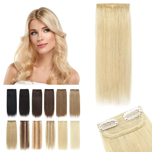 Miniatura 16 de SEGO 2 extensiones de cabello corto con clip de 4 pulgadas, 0.56 oz, 100% cabello humano para mujeres con cabello adelgazante que añade volumen