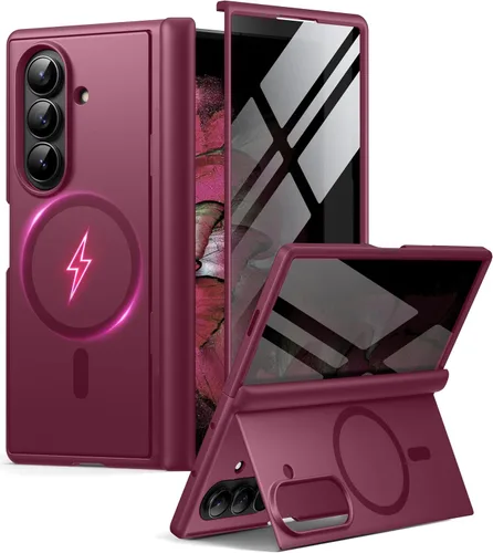 Miniatura 16 de BERFY Funda para Samsung Galaxy Z Fold 7 con Protector de Pantalla de Privacidad, [Compatible con MagSafe][Anti Espía] Soporte Plegable Oculto