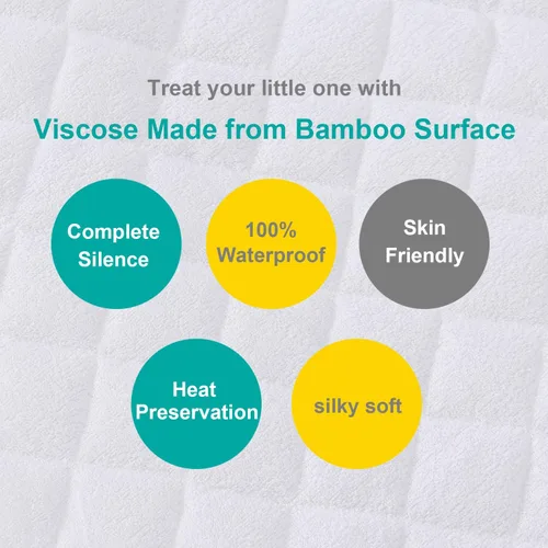 Miniatura 6 de Funda de colchón impermeable compatible con moisés Breeze Plus de 4moms (no juego), 2 unidades, superficie de bambú ultra suave, transpirable