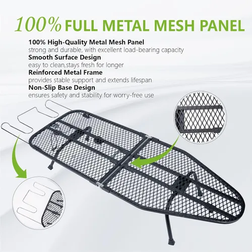 Miniatura 5 de Tabla de Planchar Plegable de Mesa con Soporte para Plancha, Tabla de Planchar Portátil Pequeña con Cubierta de Algodón Resistente al Calor, Mini