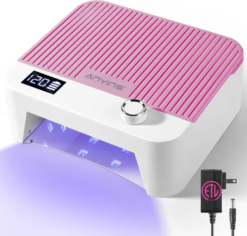 Miniatura 10 de Lámpara de uñas UV, 288 W, 8 horas, súper duradera, 15600 mAh, profesional, inalámbrica, lámpara LED UV para uñas, 66 cuentas de lámpara con sensor