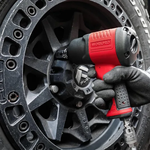 Miniatura 7 de WORKPRO Llave de impacto de aire de 1/2 pulgada, diseño ergonómico, par potente, amplia aplicación