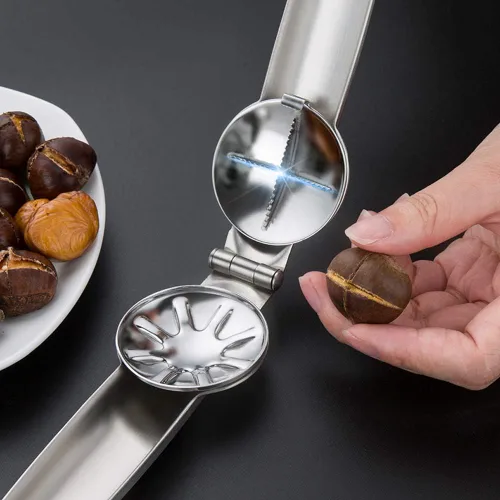 Miniatura 4 de Artcome Alicates de metal para abridor de nueces con clip de castaña, almendras de nuez, avellanas, alicates para abridor de nueces multifuncionales
