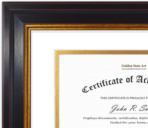 Miniatura 3 de Golden State Art, Juego de 5 portarretratos de 11 x 14 pulgadas para diploma/certificado de 8.5 x 11 pulgadas, marco para colgar en la pared