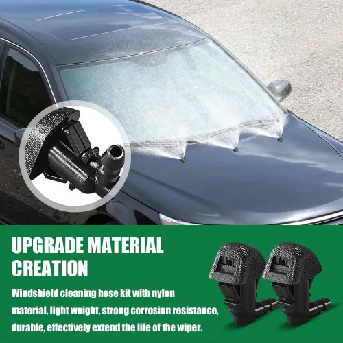 Miniatura 3 de Kit de boquillas de limpiaparabrisas de repuesto para automóvil, manguera de chorro de lavado y líquido con conectores, accesorios de automóvil