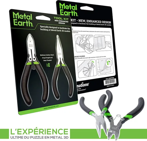 Miniatura 6 de Fascinations Metal Earth - Kit de herramientas de 2 piezas de diseño mejorado - Clippers - Alicates de punta de aguja