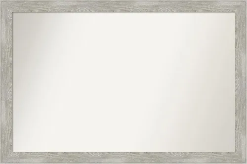 Miniatura 235 de Amanti Art Espejo de baño gris para sobre el fregadero, 31 x 48 pulgadas, espejo de tocador rectangular estrecho de color gris, marco de madera
