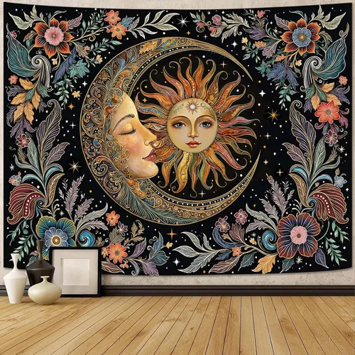 Miniatura 9 de Fungarth Tapiz de Esqueleto y Mariposa Blanco y Negro Calavera Hongos Plantas Tapices Hippie Estético Tapiz Colgante de Pared para Dormitorio Sala